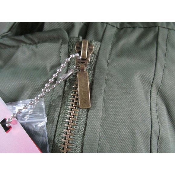 Yoki Collection Outerwear Military Flight Suite Inspired Trench Coat Ladies L - Picture 15 of 16